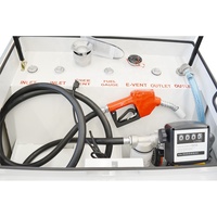 Réservoir stationnaire en acier carbone à double paroi de 1000 L, optimisé pour la distribution de carburant (Diesel/Essence/Huile/Liquide de refroidissement), rapide, pour usage intérieur