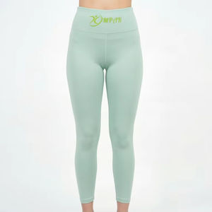Leggings Deportivos de Cintura Alta Color Crema Pistacho para Mujer, Pantalones de Yoga de Compresión Personalizados OEM, Ropa Deportiva - Product Image 1