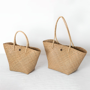 กระเป๋าถือจากหญ้าทะเล ราคาถูกที่สุด กระเป๋าถือจากหญ้าทะเลขายดี กระเป๋าฟาง กระเป๋าสานแบบยั่งยืน - Product Image 5