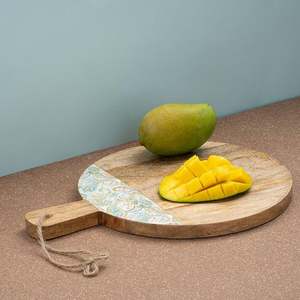 Planche à découper en forme d'oeuf en bois et marbre de haute qualité Design moderne écologique pour la maison Hôtel Restaurant Utilisation - Product Image 5