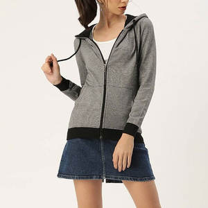 Professionnel femmes mode porter fermeture éclair sweats à capuche nouveau Design confortable coupe hiver porter des vêtements femmes fermeture éclair sweats à capuche - Product Image 4