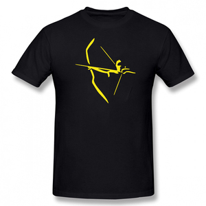 Streetwear d'été décontracté T-shirt de tir à l'arc pour hommes et femmes 100% coton à manches courtes Design drôle T-shirt en tissu tricoté pour hommes - Product Image 5