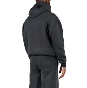 Pull à capuche unisexe 100% coton hiver nouveauté teint en plaine avec poche au design solide pour hommes et femmes 2024 OEM disponible - Product Image 3