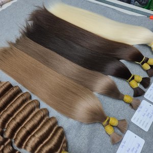 Pelo a granel al por mayor paquetes rectos naturales a granel cabello humano de alta calidad pelo de bebé a todo color - Product Image 3