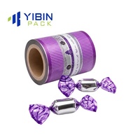 Película de Envoltura Metálica Impresa Personalizada, Película de Envoltura de PET PVC en Rollo para Envasado de Dulces y Chocolates