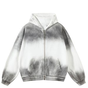 Sweat-shirts pour hommes de haute qualité, effet délavé, confortables, tendance, en coton mélangé, hiver, logo personnalisé brodé, séchage rapide - Product Image 1