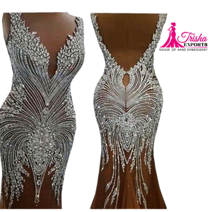 Panel de tela de red bordada Técnica tejida delantera y trasera Tela de bordado Premium - Product Image 1