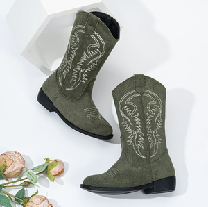 En stock, bottes de cow-girl pour enfants, filles, tout-petits, enfants, en cuir PU brillant, style western, hauteur genou, mode, Noël, Saint-Valentin - Product Image 4