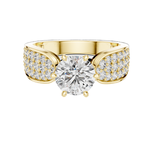 Anillo de Diamante de Laboratorio con Corte Redondo de 1.53 CT para Mujer, VVS-VS EF CVD, Oro de 18K, 14K, 10K y Plata 925, Oro Rosa, Amarillo y Blanco - Product Image 2