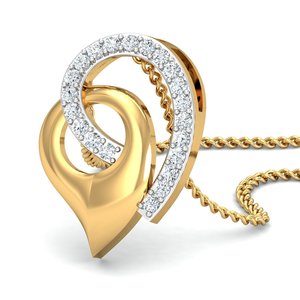 Collar con colgante entrelazado de latón chapado en oro de 18k, colgante al por mayor para mujer - Product Image 3