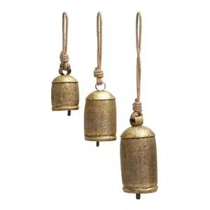 Christmas <b>Hanging</b> Bell Metal <b>Ornament</b> Rustic Vintage Style Holiday Decor for Outdoor <b>Garden</b> Door Wall Home Display - Product Image 4