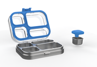 Boîtes à lunch pour enfants en acier inoxydable 304, avec joint en silicone épais anti-fuite, sans BPA, résistantes à la chaleur, compatibles lave-vaisselle