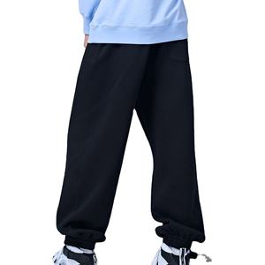 กางเกงวอร์มทรงหลวมมีกระเป๋าผ้าฝ้ายเทอร์รี่มีขาบานสำหรับผู้ชาย - Product Image 2