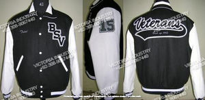 Nouvelle veste universitaire respirante et imperméable en laine avec manches en cuir, patchs en chenille de peau de vache, style universitaire, fermeture éclair, saison hivernale - Product Image 5