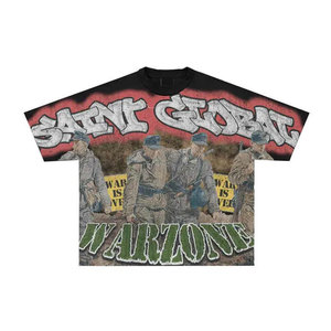 Boxy T-shirt Custom Logo 300 GSM Streetwear Boxy Tee T Shirt Heavyweight <b>Cropped</b> <b>Top</b> T Shirt Boxy Style Boxy Fit T-Shirt - Product Image 2