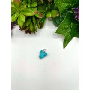 Breloques et composants de bijoux en argent sterling et turquoise de Mohave, fabriqués par les Navajo - Product Image 4