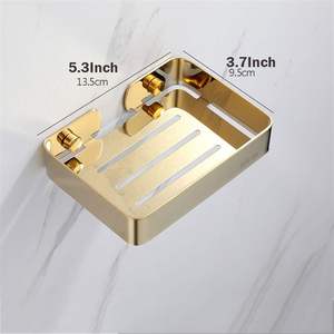 Porte-savon salle de bain résine laiton Style porte-savon boîte à shampoing résine miroir aluminium laiton fer marbre pierre dernière - Product Image 6