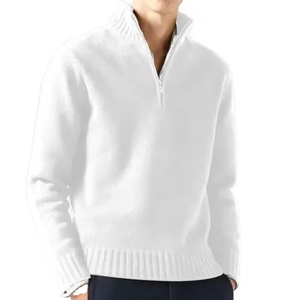 2025 personnalisé poids lourd surdimensionné 100% coton demi fermeture éclair à capuche avec impression numérique conception d'épaule tombante pour hommes automne - Product Image 1