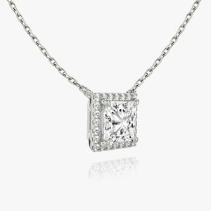 สร้อยคอผู้หญิง Tishya Diamond เงินแท้ 925 ชุบทองคำสีกุหลาบ ดีไซน์โรแมนติกหรูหรา ประดับเพชรโมอิสซาไนต์ทรงเจ้าหญิง พร้อมสายโซ่แบบเชื่อมต่อ - Product Image 2
