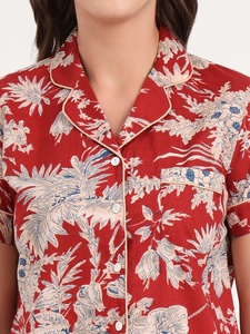 Conjunto de Dos Piezas para Mujer, Camisa con Estampado y Mangas con Volantes, Estilo Casual y Elegante - Product Image 2