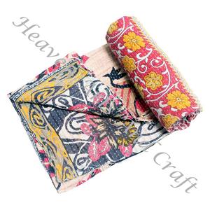 Couverture Kantha Gudari, couverture Kantha Gudari, vente en gros, fournisseur d'or, GD2126, couverture Kantha faite à la main, coton imprimé indien - Product Image 3