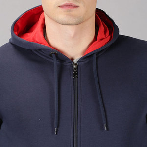 Sudadera con capucha corta de algodón 100% de alta calidad para hombre, con cremallera completa, estampado personalizado, OEM, estilo urbano, venta al por mayor - Product Image 3