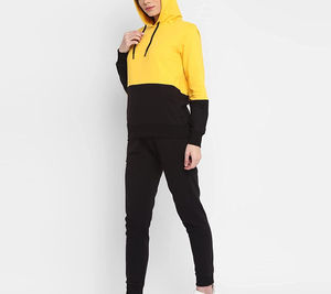 Conjuntos Deportivos Casuales de Dos Piezas para Mujer, con Capucha, Color Liso, Transpirables, Ecológicos, de Poliéster/Algodón, para Entrenamiento, Venta al Por Mayor - Product Image 6