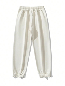 Pantalon de survêtement épais et ample pour homme, taille haute, décontracté, pour l'hiver, avec logo personnalisé brodé, en molleton - Product Image 4