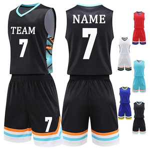 Maillot et short de basket rétro personnalisés, uniforme d'équipe réversible en mesh pour adultes, antibactérien, 100% polyester - Product Image 3