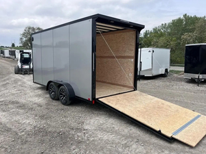 2024 United Trailers 7x16 TA remorque de cargaison fermée bleu électrique en vente remorques de camion bon marché - Product Image 2