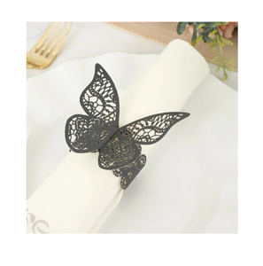 Nuevo servilletero de Metal estilo mariposa increíble servilletero de Metal suministros decorativos de boda diseño personalizado - Product Image 5
