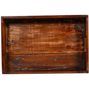 Hot Selling Rectangular Serving Tray Wood With Black Metal Handle Light Weight Luxury Tray Tea Coffee Snack Food Decorative Tray - Product Image 2