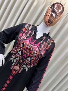 Conjuntos de trabajo con estampado de seda para mujer, Conjunto personalizado de media manga estilo Gaadi Kurta para fiestas, bodas, graduaciones - Product Image 5