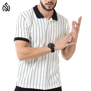 T-shirt polo en tissu de coton confortable fabriqué au Pakistan T-shirt polo au design unique pour homme de couleur unie 2025 - Product Image 1