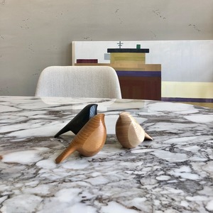 Exhibición de mesa de madera tallada mini pájaro estatuilla escultura pequeña madera mini pájaros esculturas de Arte Moderno figuritas de animales - Product Image 6