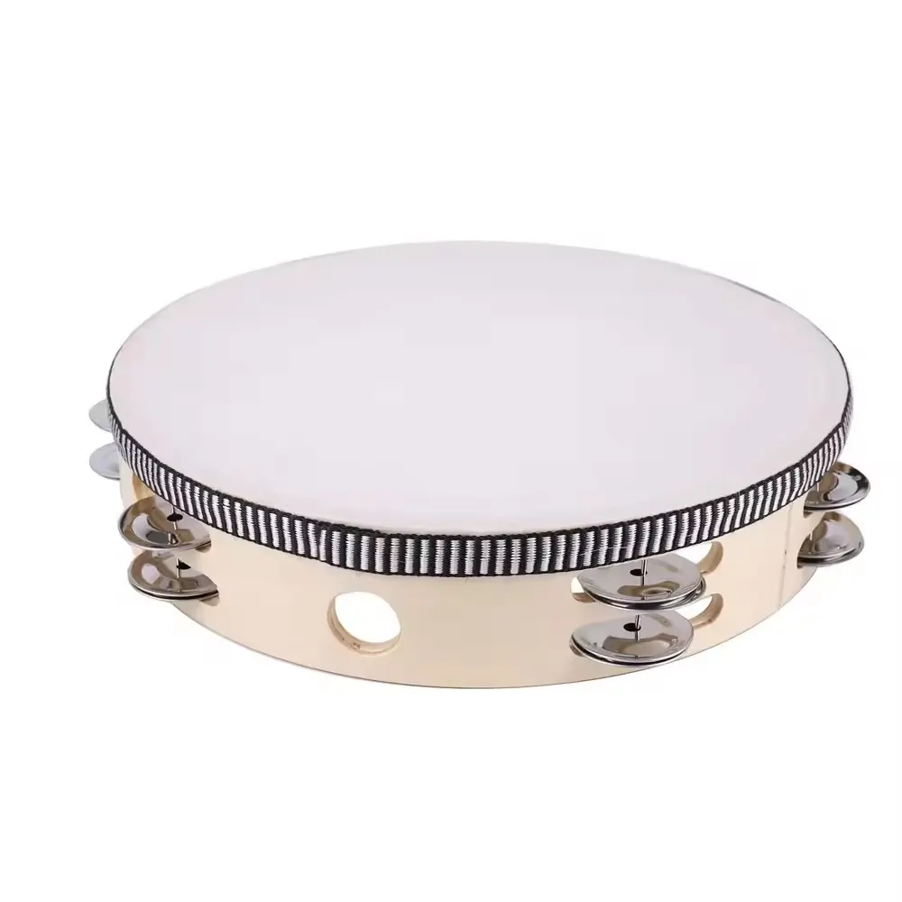 เครื่องดนตรีคุณภาพสูงไม้ Tambourine ที่กําหนดเองทํา Light Up กลอง Tambourine ในขนาดต่างๆ