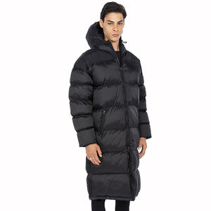 Parka Larga de Invierno Personalizada al por Mayor, Chaqueta Acolchada con Cuello Alto, Logotipo Frontal, Resistente al Viento, Diseño Sólido, OEM ODM - Product Image 4