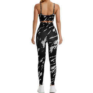 Conjunto Deportivo Ecológico de 2 Piezas para Mujer, Bra Deportivo con Diseño Frontal Personalizado y Leggings de Yoga, Transpirable, Ligero, para Fitness - Product Image 4