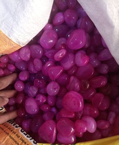 Piedras caídas rosas decorativas de ónix de ágata de alta calidad, guijarros de piedras preciosas al por mayor, adoquines para decoración curativa, curación de jardín - Product Image 3