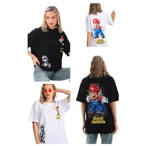T-shirt oversize streetwear, imprimé vintage, imprimé surdimensionné, taille plus, coton lourd, femme - Product Image 2