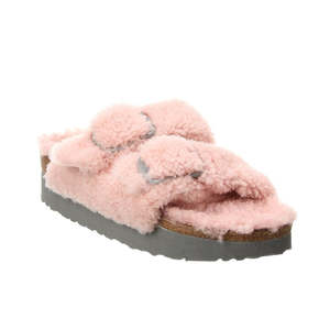 Para Birkenstock Papillio Teddy Crystal Rose para Arizona con hebilla grande, forro de piel sintética de borrego, talla 7 - Product Image 1