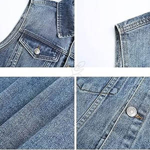 Diseña tu propia ropa cómoda Chaleco vaquero para hombre Calidad Premium Cantidad a granel Chaleco vaquero para hombre - Product Image 4