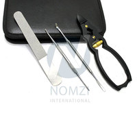 Tijeras profesionales de manicura de acero inoxidable de alta calidad, pinza para uñas encarnadas de cutícula de doble acción, belleza recubierta de Plasma negro