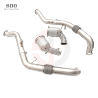 Tubo de Escape de Alto Rendimiento de Acero Inoxidable SDO con Protector Térmico y Tubo Flexible para Porsche Panamera 971 2.9T 2017-2026