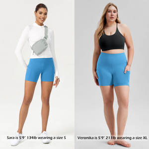 Pantalones cortos de gimnasio de diseño personalizado para mujer, pantalones cortos deportivos de cintura alta para gimnasio, pantalones cortos de yoga para correr - Product Image 6