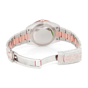 Reloj de Pulsera de Cuarzo de Acero Inoxidable de Lujo con Diamantes VVS y Moissanita, Diseño Iced Out, con Esfera de Cristal - Product Image 5