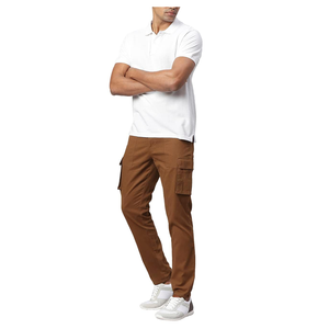 Pantalon cargo de randonnée multi-poches de couleur unie pour hommes en plein air décontracté avec logo personnalisé de haute qualité en vente - Product Image 5