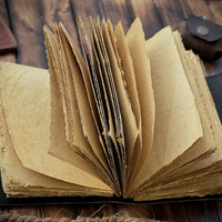 Harry P Magical Wizard Brown Vintage Journal en cuir véritable fait à la main en pierre de sorcellerie Grimoire DeckleEdge carnet de croquis grand cadeau