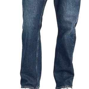 Jeans tendance pour hommes haute qualité 2025 Nouveau design Jeans en denim pour hommes Jeans droits décontractés 2025 Vente en gros de streetwear sur mesure - Product Image 4