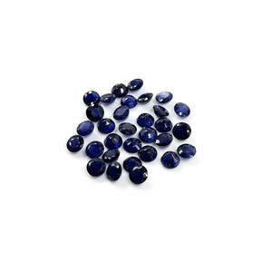 Zafiro Azul Natural de Bangkok, Grado AAA, Corte Esmeralda, Gema Violeta en Forma Redonda Calibrada de 7mm y 8mm - Product Image 4